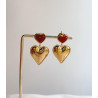 ARETES CUORE ROJO