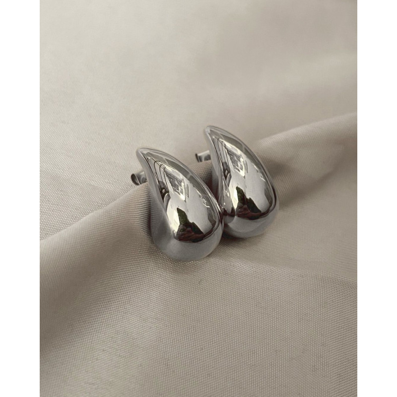 ARETES BOTTEGA PLATEADO